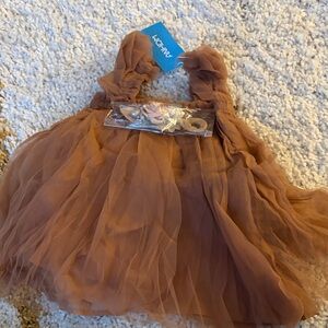 12 Month Brown Tulle Dress
